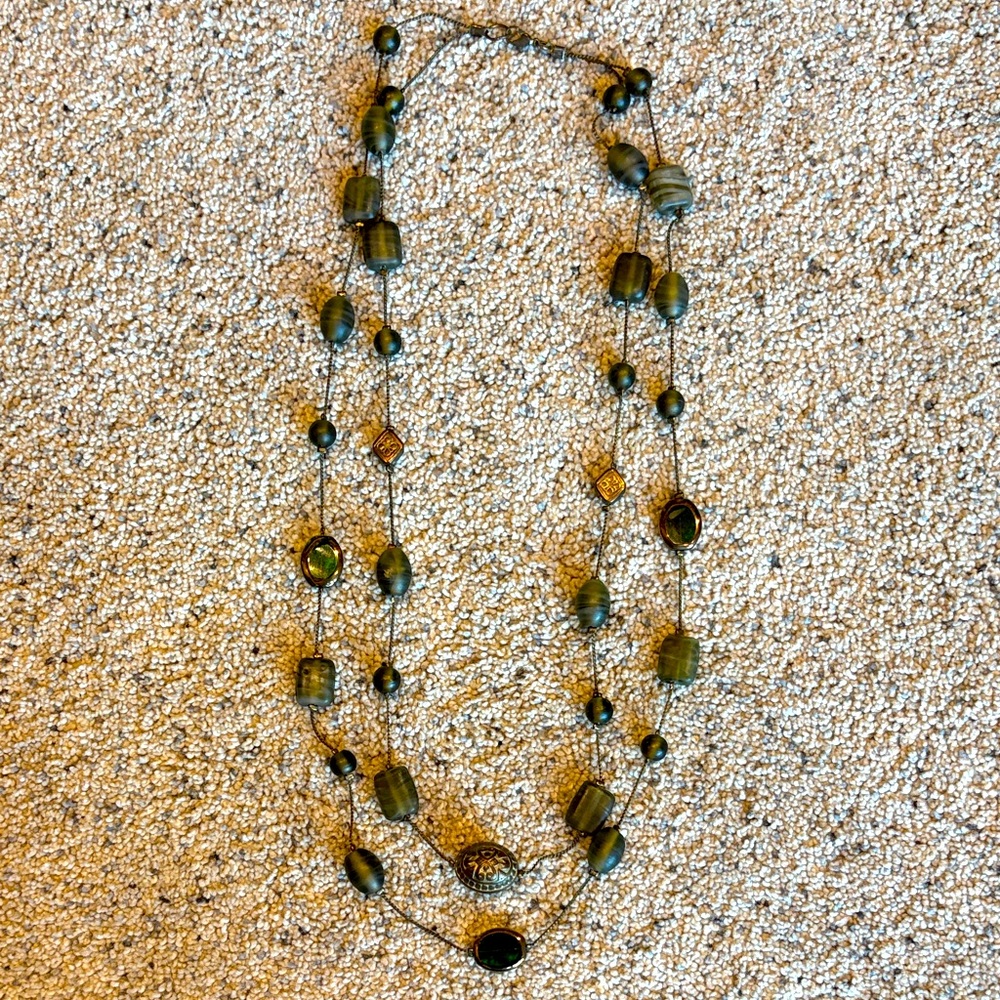 Elegant Green Beaded Necklace